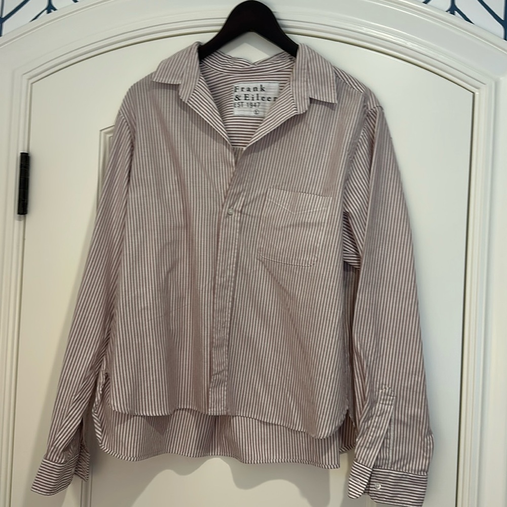 Frank and Eileen size large striped shirt
